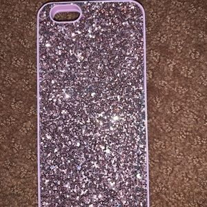 pink sparkly mirror phone case